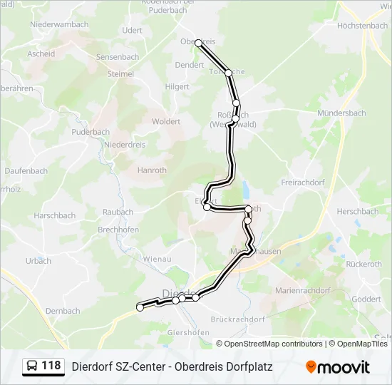 118 Bus Line Map
