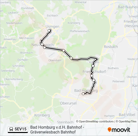 SEV15 Bus Line Map