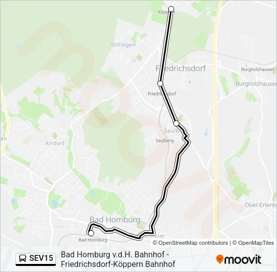 SEV15 Bus Line Map