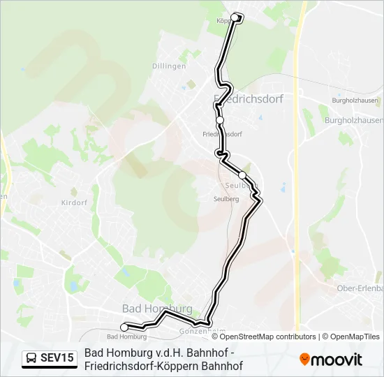 SEV15 Bus Line Map