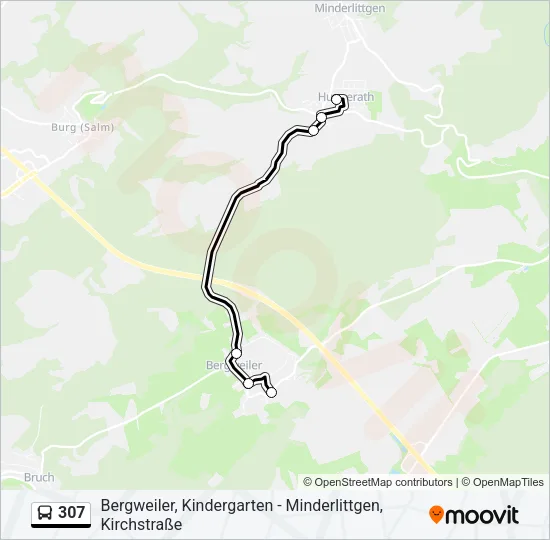 307 Bus Line Map