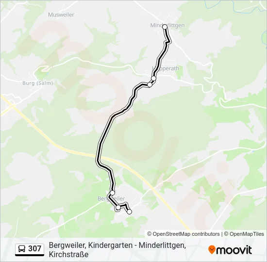 307 Bus Line Map