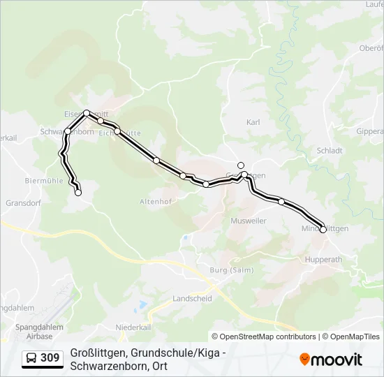 309 Bus Line Map