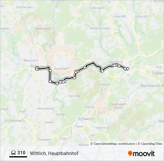 310 Bus Line Map
