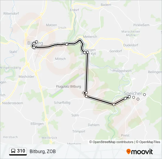 310 Bus Line Map
