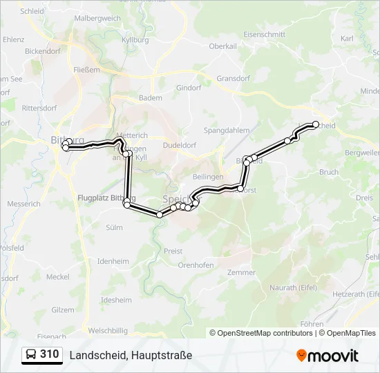 310 Bus Line Map