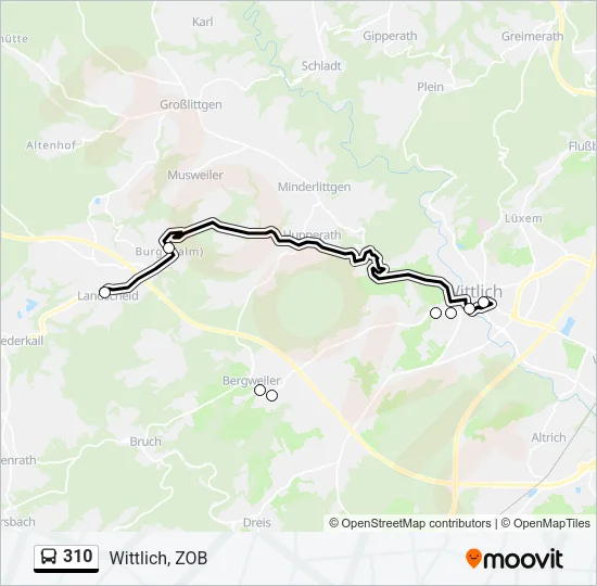 310 Bus Line Map
