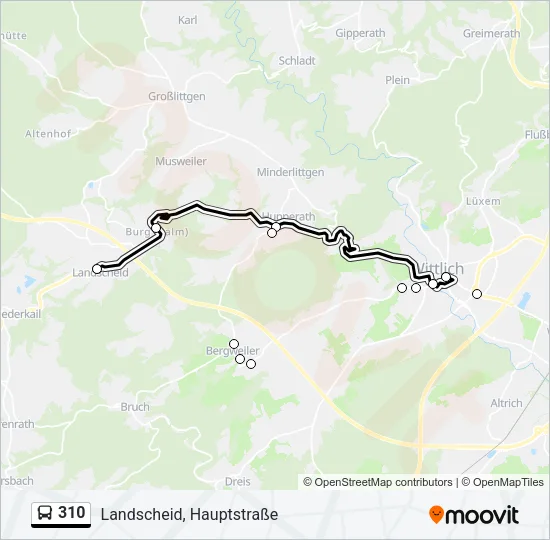 310 Bus Line Map