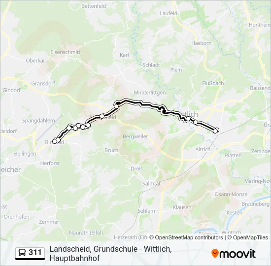 311 Bus Line Map