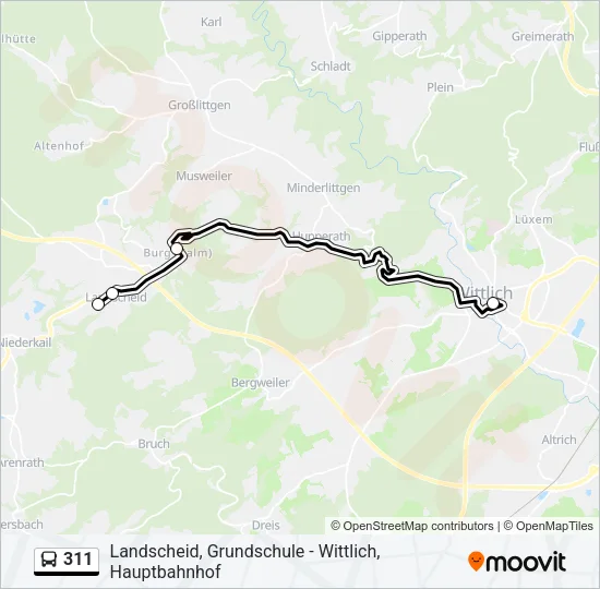 311 Bus Line Map