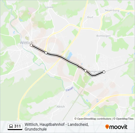 311 Bus Line Map