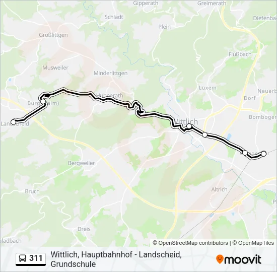 311 Bus Line Map