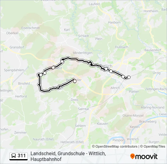 311 Bus Line Map