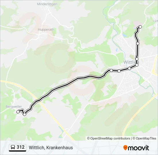 312 Bus Line Map