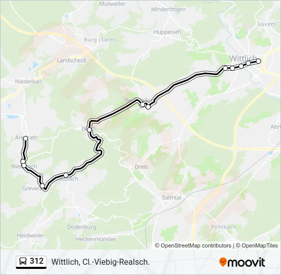 312 Bus Line Map