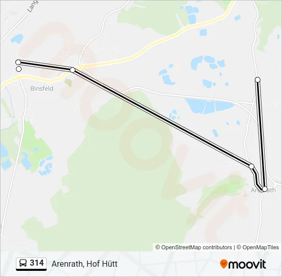 314 Bus Line Map
