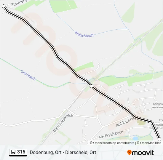 315 Bus Line Map
