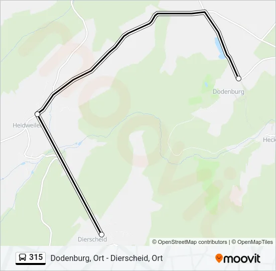 315 Bus Line Map