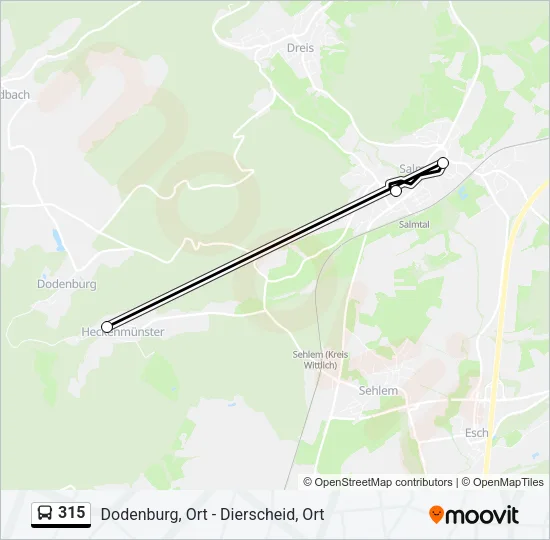 315 Bus Line Map