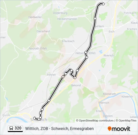 320 Bus Line Map