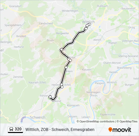 320 Bus Line Map