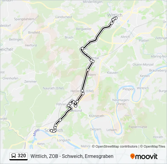 320 Bus Line Map