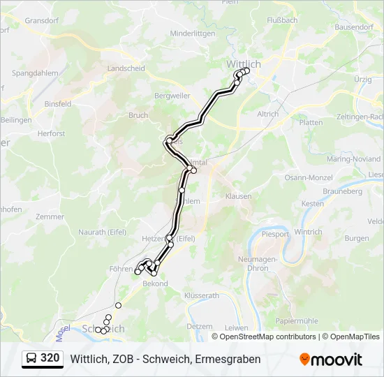 320 Bus Line Map