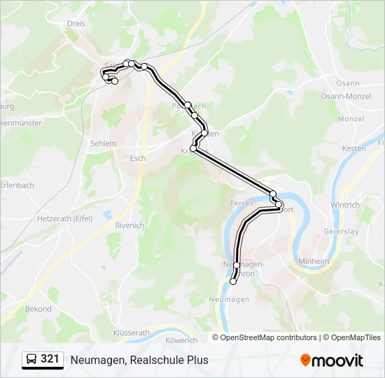321 Bus Line Map