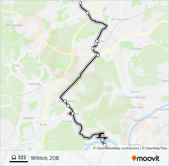 322 Bus Line Map