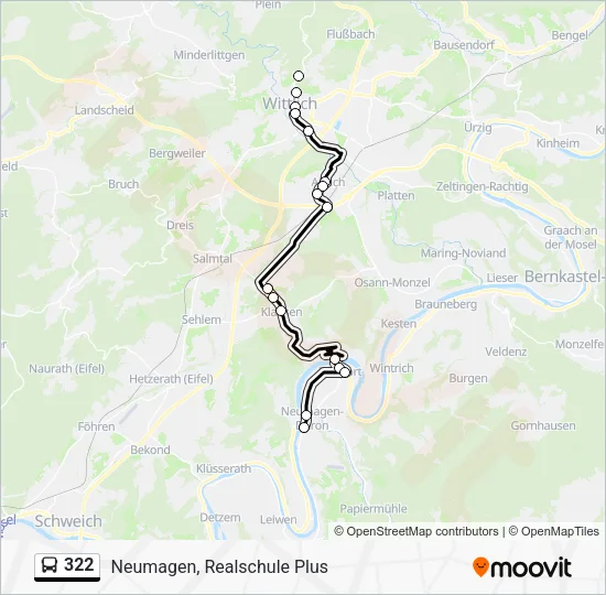 322 Bus Line Map