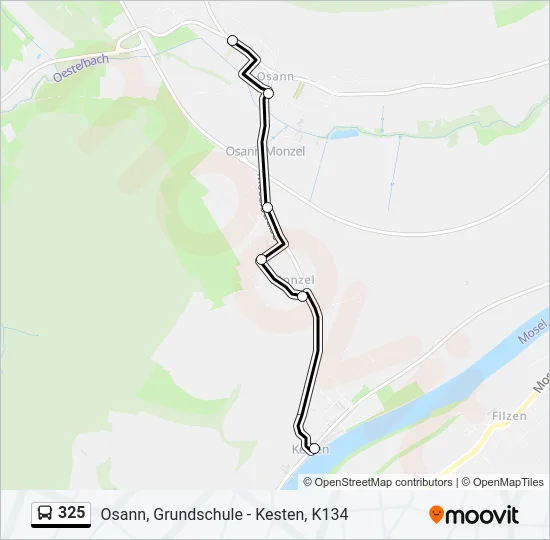 325 Bus Line Map