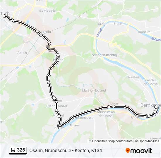 325 Bus Line Map
