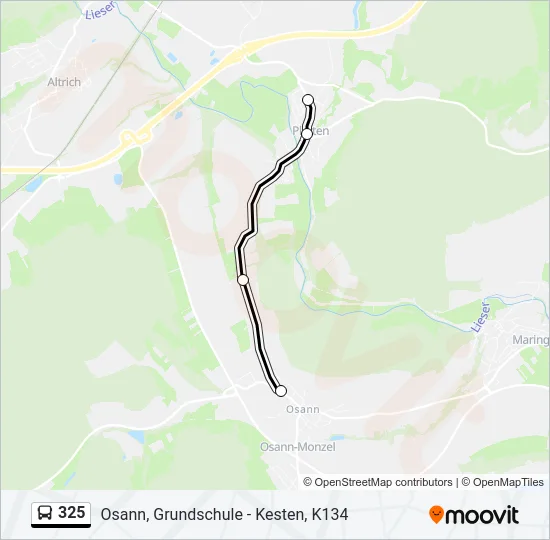 325 Bus Line Map