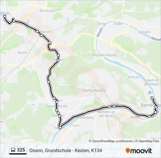 325 Bus Line Map