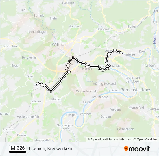 326 Bus Line Map
