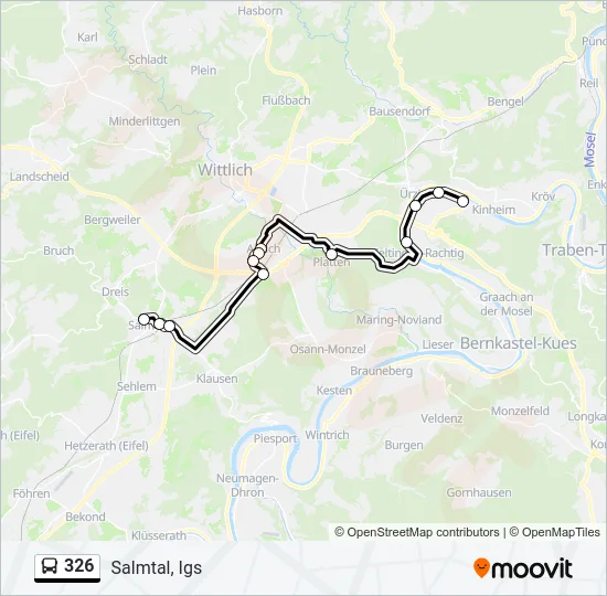326 Bus Line Map