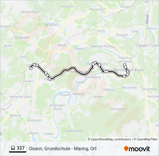 327 Bus Line Map