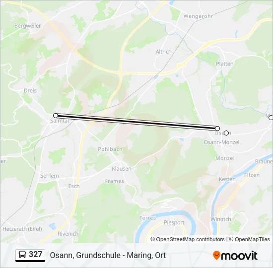 327 Bus Line Map