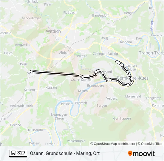 327 Bus Line Map