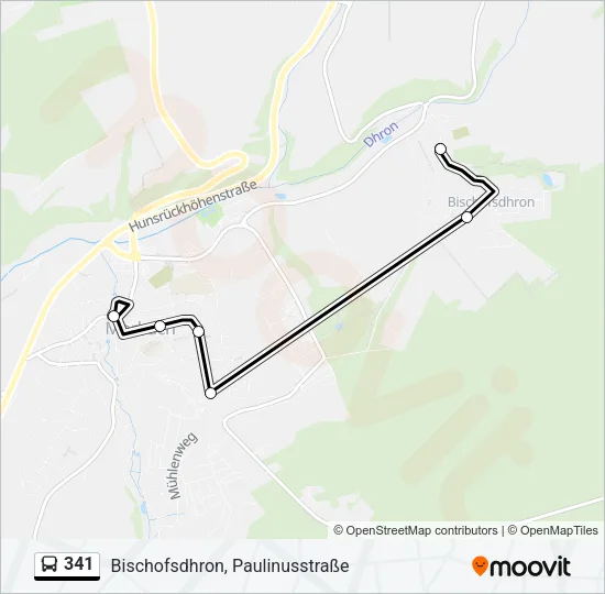 341 Bus Line Map