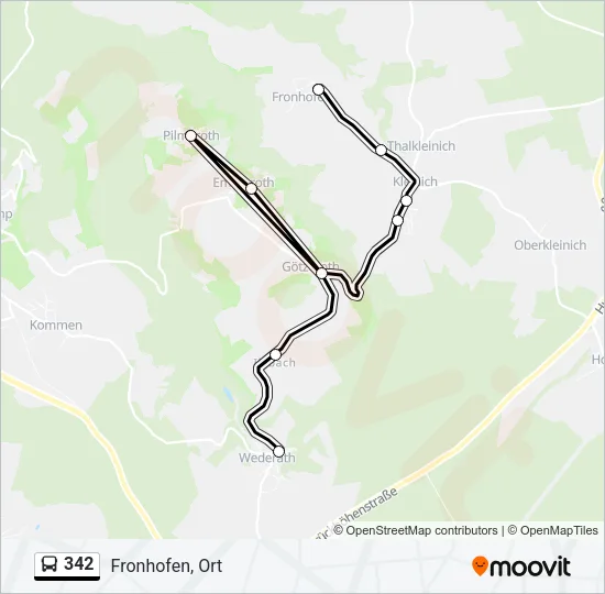 342 Bus Line Map