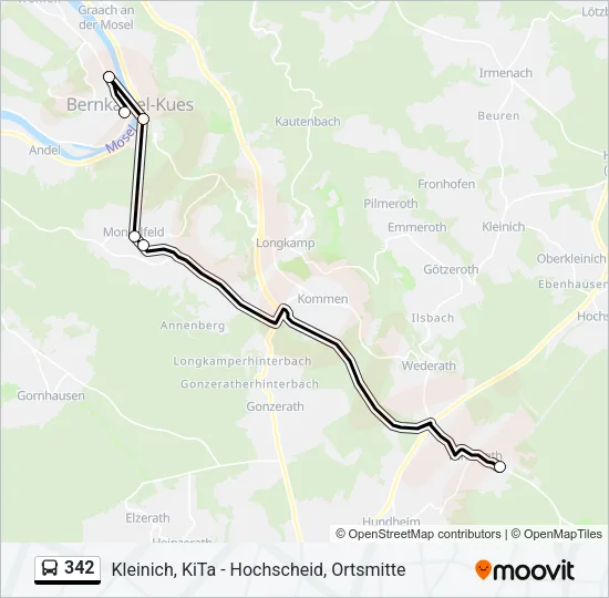 342 Bus Line Map