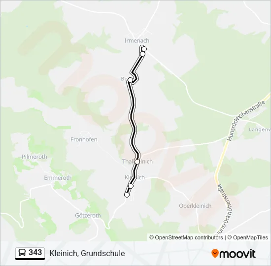 343 Bus Line Map