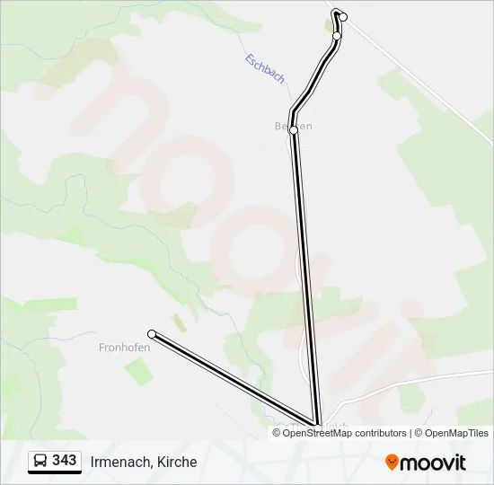343 Bus Line Map