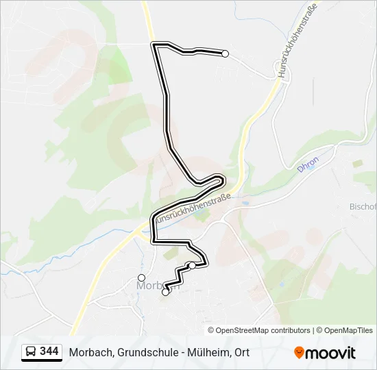 344 Bus Line Map