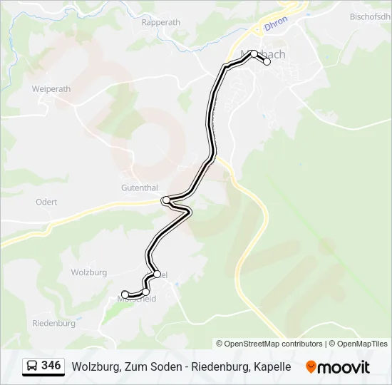 346 Bus Line Map