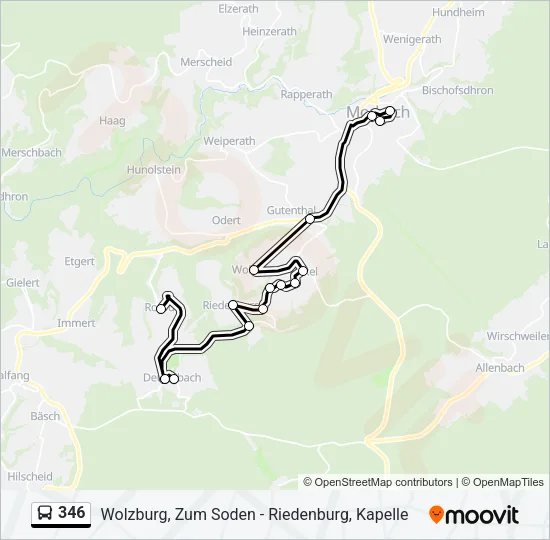 346 Bus Line Map