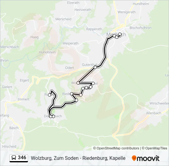 346 Bus Line Map