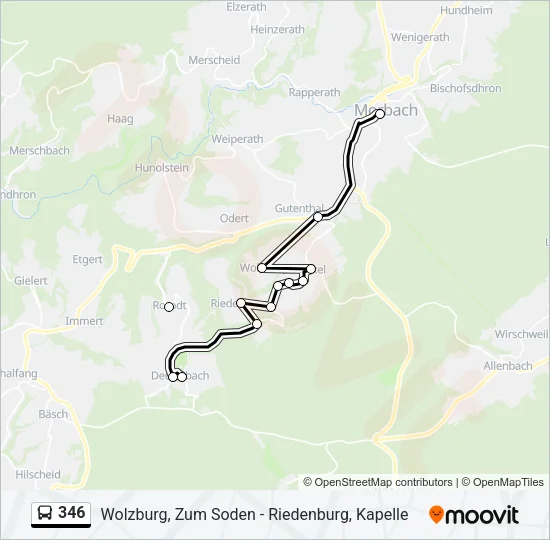 346 Bus Line Map