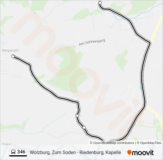346 Bus Line Map